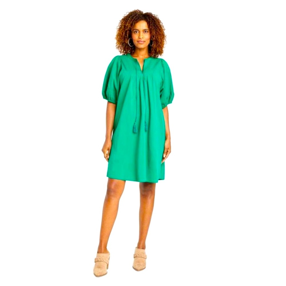 Women's Short Sleeve A-Line Dress - Knox Rose Green XL